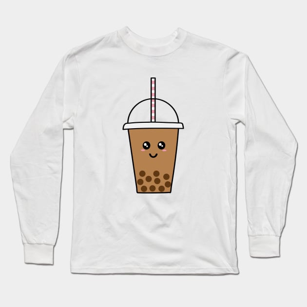 Cute Bubble Tea Long Sleeve T-Shirt by LunaMay